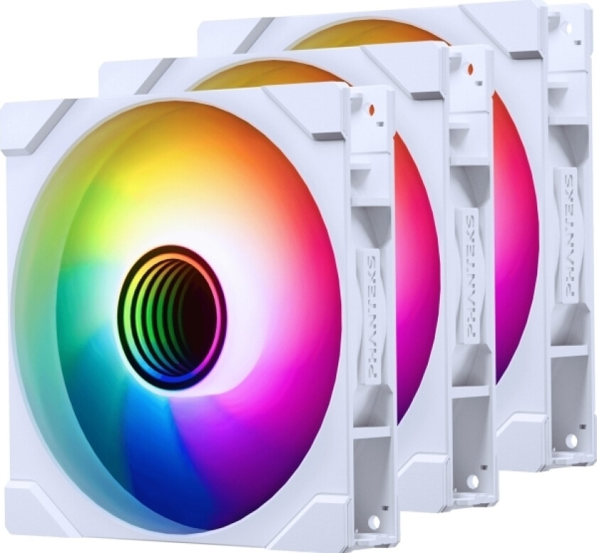M25 Gen2 Pwm D-Rgb Viftepakke Med 3 - Omvendt Blad, 140 Mm, Hvit