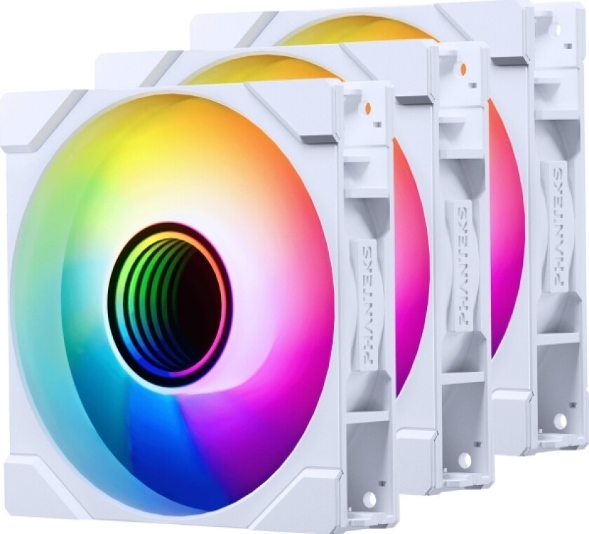 M25 Gen2 Pwm D-Rgb Vifter, Pakke Med 3 - Omvendt Blad, 120 Mm, Hvit
