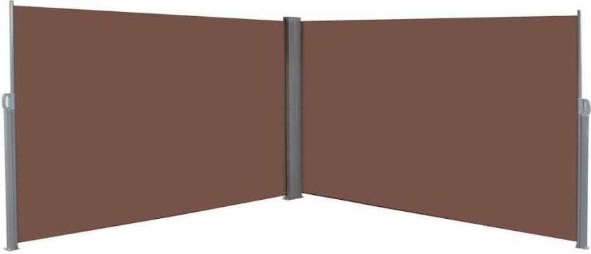 Uttrekkbar sidemarkise 180x600 cm brun