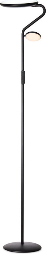 Slim Uplight Gulvlampe Svart