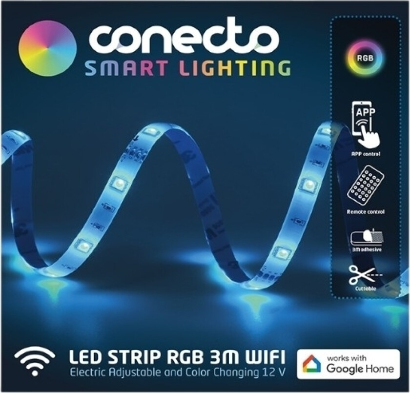 RGB LED-lysstripe, 3 m