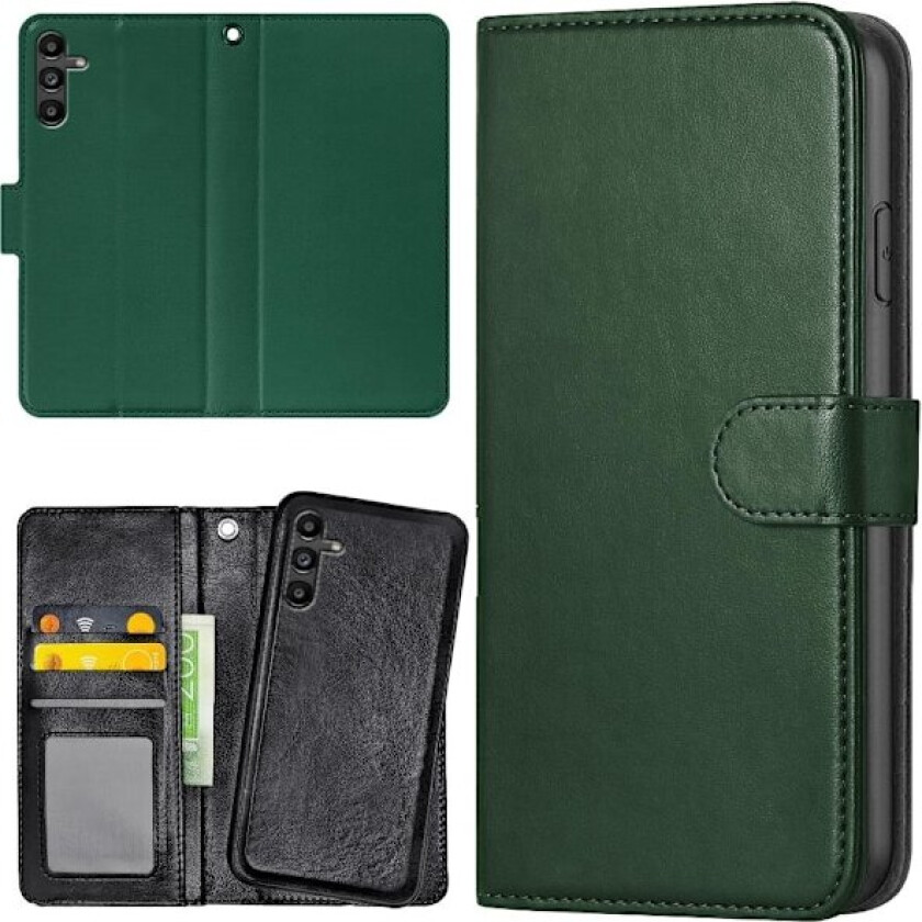 Samsung Galaxy A55 5G - Lommebok Deksel Mørkegrønn