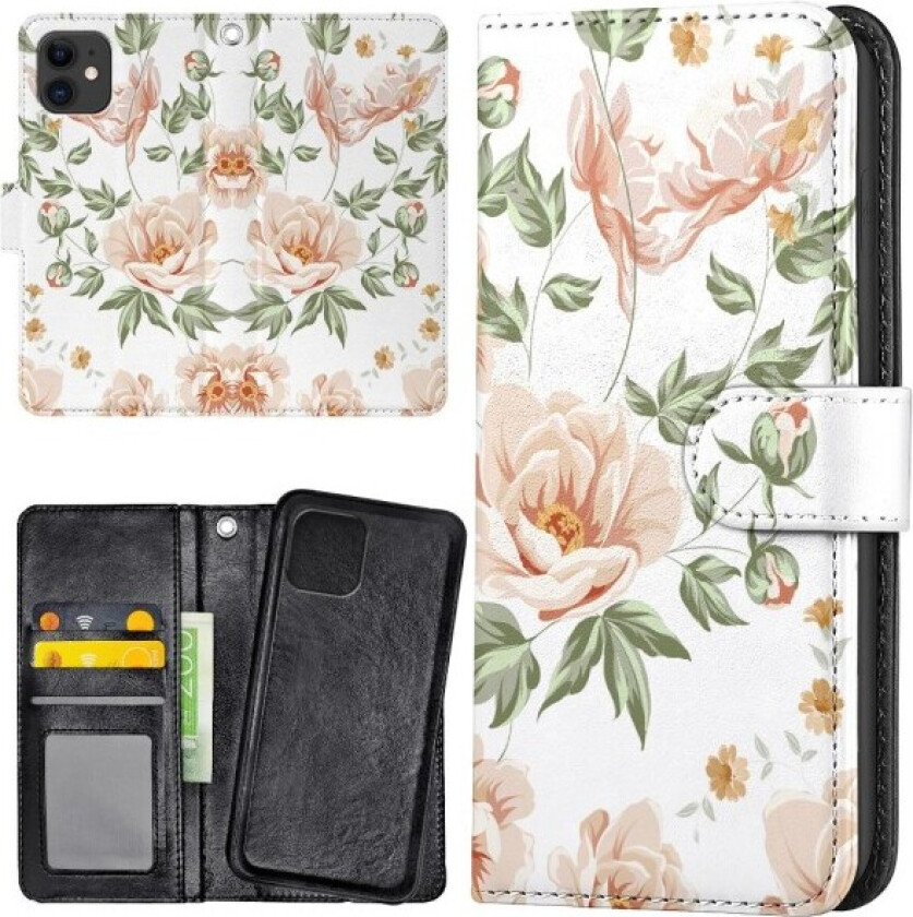 iPhone 11 - Lommebok Deksel Blomstermønster