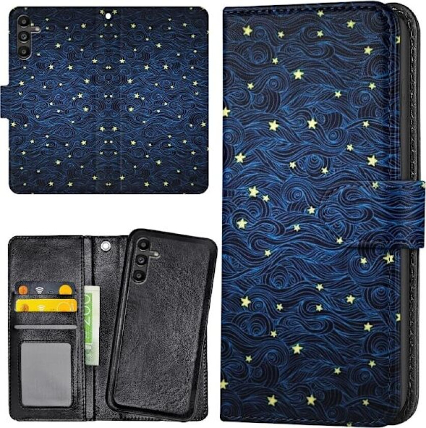 Samsung Galaxy A55 5G - Lommebok Deksel Stjernemønster