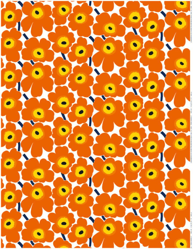 Pieni Unikko voksduk Oransje