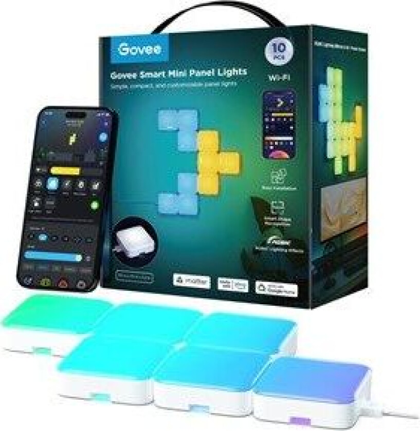 Govee Smart Mini Panel Lights - 10 pack