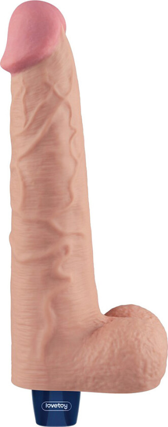 LoveToy: Real Softee, Silicone Vibrating Dildo, 27 cm