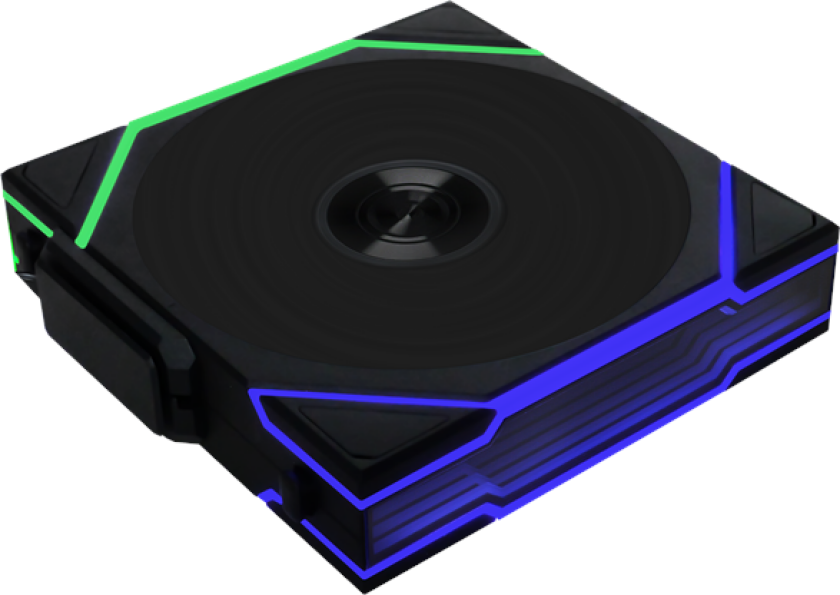 UNI FAN TL Wireless Reverse - Kabinettvifte - 120mm - Svart - 33 dBA