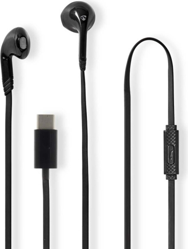 Trådbundna Hörlurar | USB-C™ | Kabellängd: 1.20 m | Inbygd mikrofon | Volymkontroll | Svart