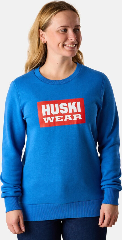 W Logo Crew, Azure Blue, M, Sweatshirts