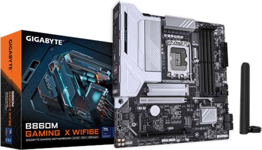 B860M GAMING X WIFI6E Hovedkort - Intel B860 - Intel LGA1851 socket - DDR5 RAM - Micro-ATX