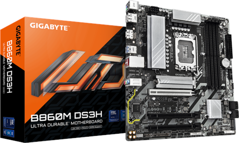 B860M DS3H Hovedkort - Intel B860 - Intel LGA1851 socket - DDR5 RAM - Micro-ATX
