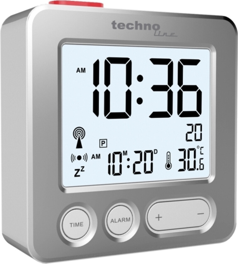 Wt 265, Digital Vekkerklokke, Sølv, F, °C, Batteri, Aaa (Lr03), 66 Mm