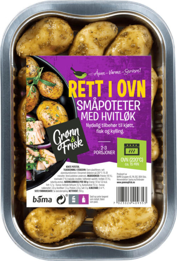 Småpoteter m/Hvitløk 350g