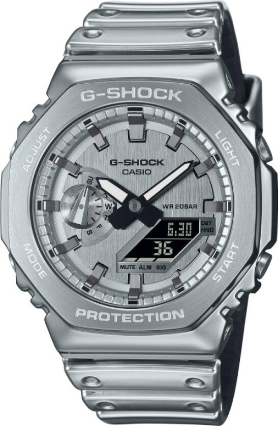 G-Shock GM-2100YM-8AER - Digital - Sølv - Herreklokker - Resin - Mineral