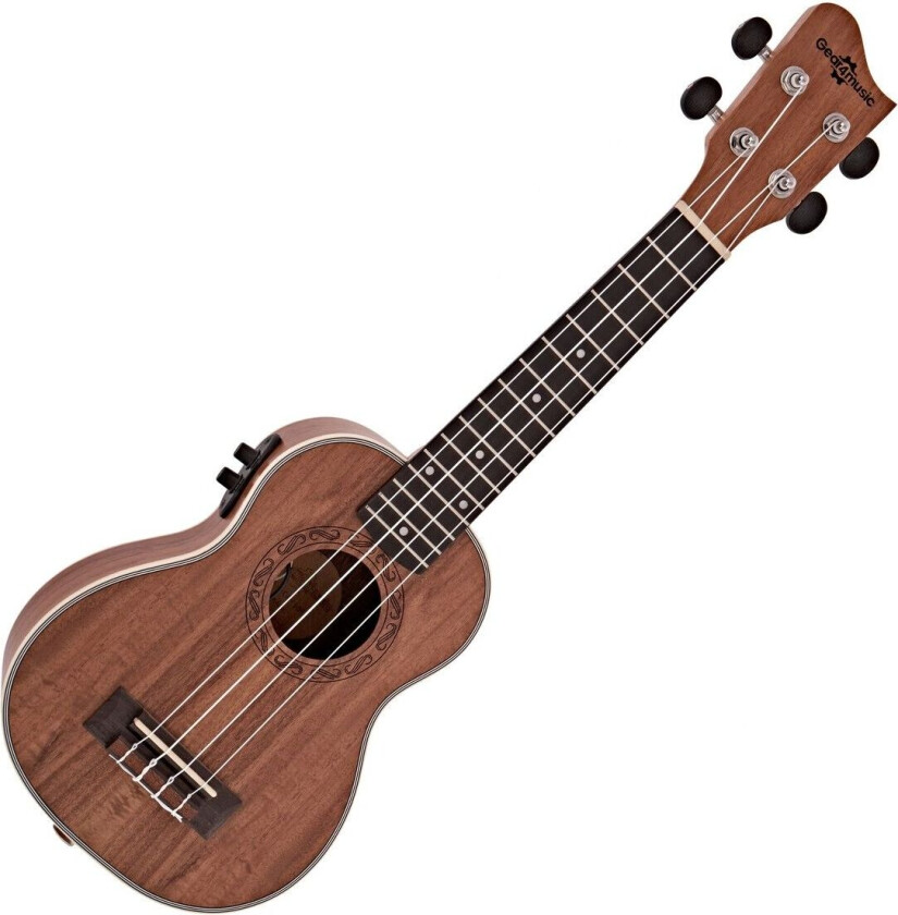 Gear4Music Koa Soprano Electro-Ukulele fra Gear4Music