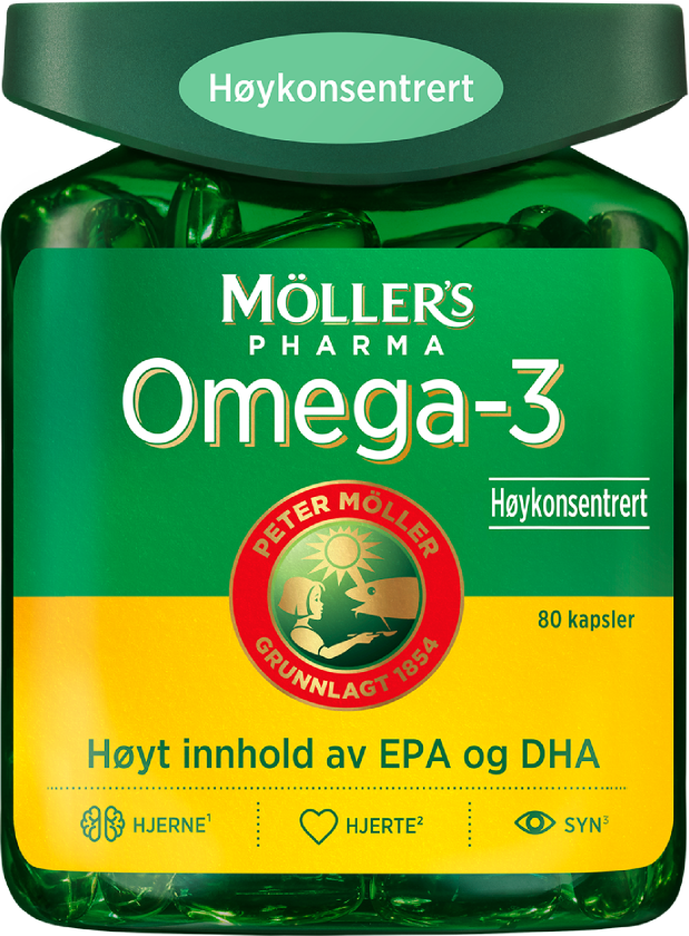 Omega-3 høykonsentrert kapsler 80 stk