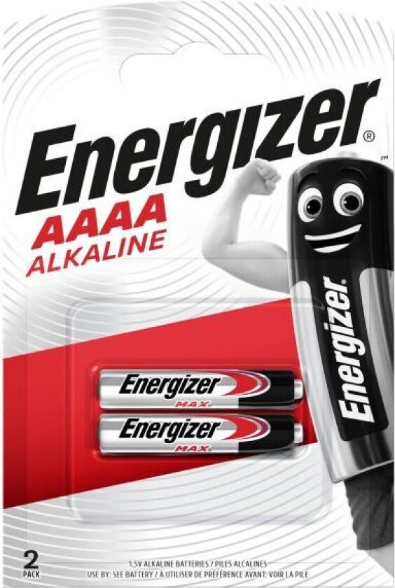 Alkaline Batteri alkalisk, AAAA, 1,5 V, 2-pakning