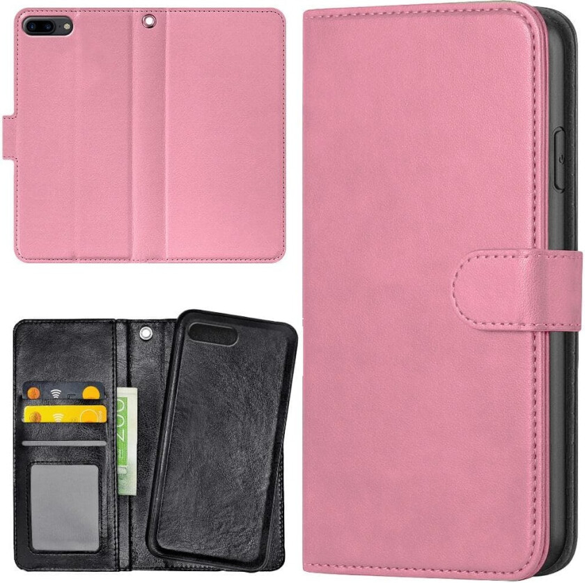 iPhone 7/8 Plus - Lommebok Deksel Lyserosa