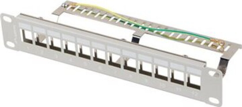 Lanberg - Koblingspanel - Rackmonterbar - Ral 7035, Grå - 1U - 10"