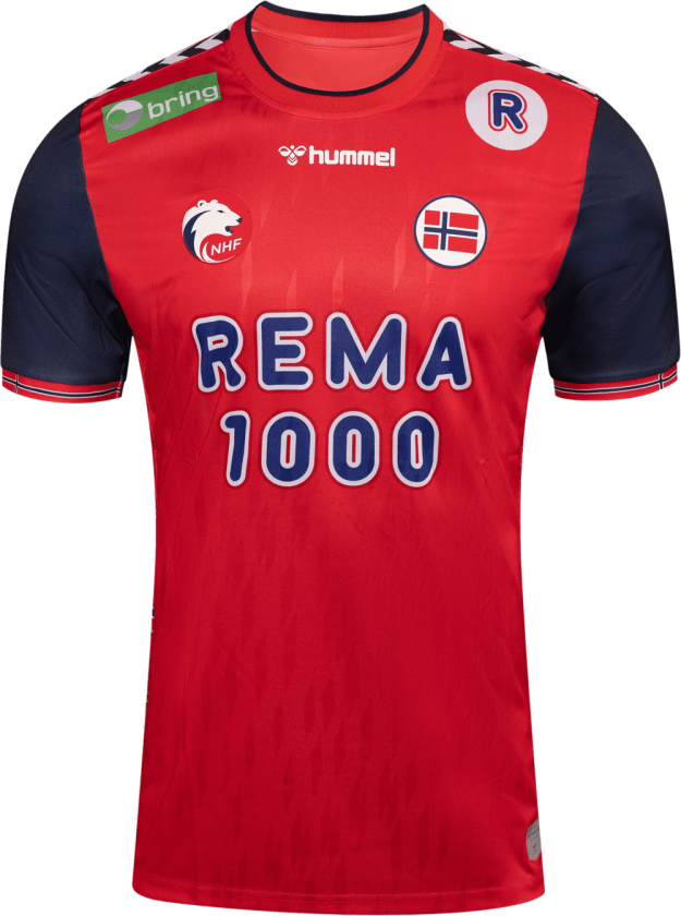 Bilde av NHF 24 Home Kit Jersey Short Sleeve, håndballdrakt, herre FLAME SCARLET