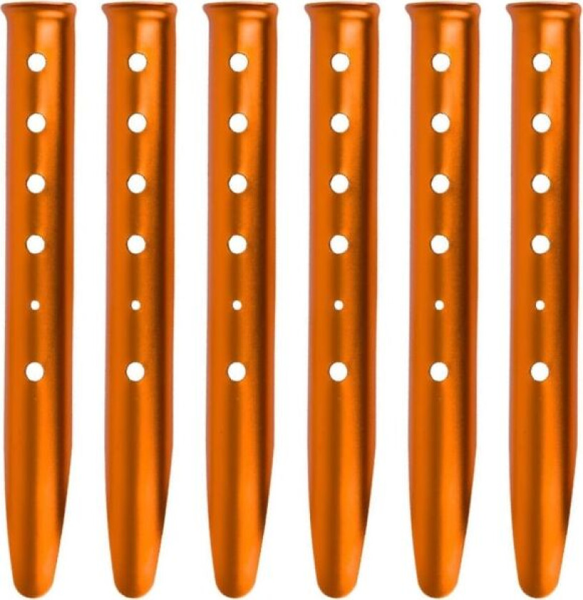 6 stk teltplugger Metall Heavy Duty Sandplugger Snøtelt Plugger U-formet Campingplugger Aluminium Jordplugger Teltspikre for Camping Piknik Strand Orange