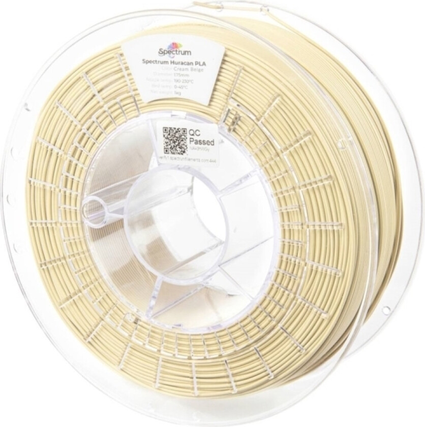 80922 Huracan Pla Cream Beige Filament Pla-Plast Highspeed Filament, Forhøjet Extrusionsrate 1.75 Mm 1000 Beige 1 Stk