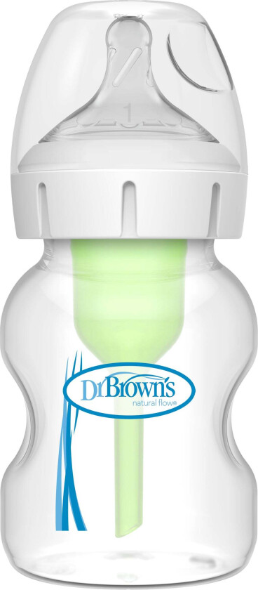 Dr Brown's Options+ Vid Hals Tåteflaske 150 ml - Tåteflasker & Tilbehør - Silikon,Plast