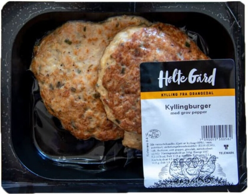 Kyllingburger m/Grov Pepper 300g