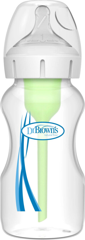 Dr Brown's Options+ Vid Hals Tåteflaske 270 ml - Tåteflasker & Tilbehør - Silikon,Plast