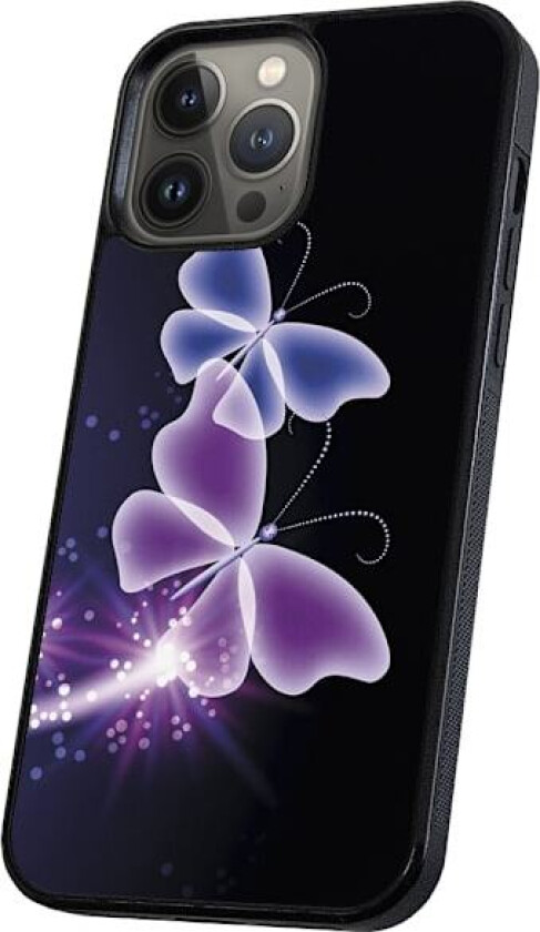 iPhone 16 Pro Max - Deksel/Mobildeksel Lilla Sommerfugler