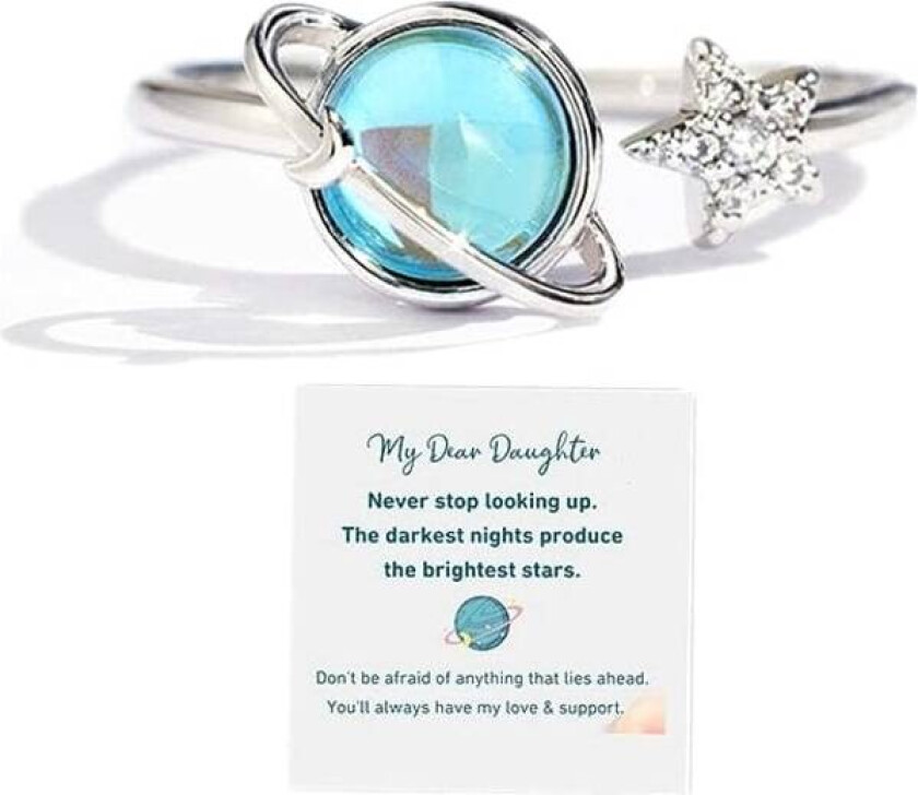 Min datter Fidget Ring Planet angst ring for datter Spinner ring, angst fidget ringer Smykker gave til kvinder piger