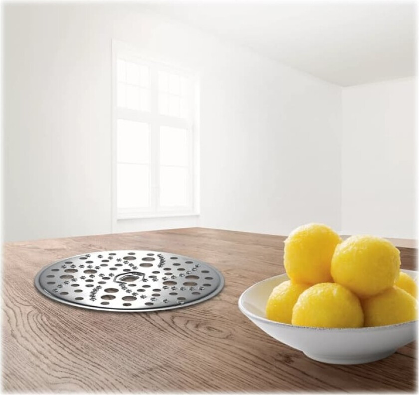 MUZ45RS1 - Skjære/råkost/grovraspe-plate - for kjøkkenmaskin - rustfritt stål - for MCM 5530, MUM52120; Styline MUM52120