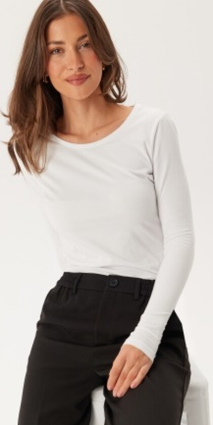 Vinora L/S O-NECK TOP - NOOS O Bright White XXL