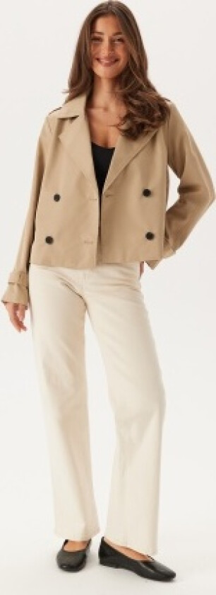 Viaddison L/S SHORT TRENCHCOAT Savannah Tan 44
