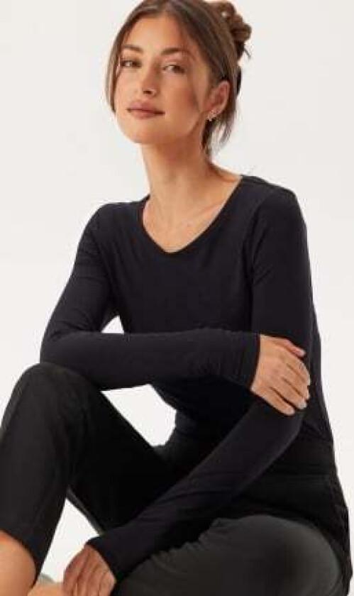 Vinora L/S O-NECK TOP - NOOS O Black Beauty L