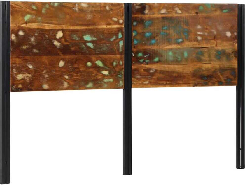 sengegavl 160 cm gjenvunnet heltre og jern