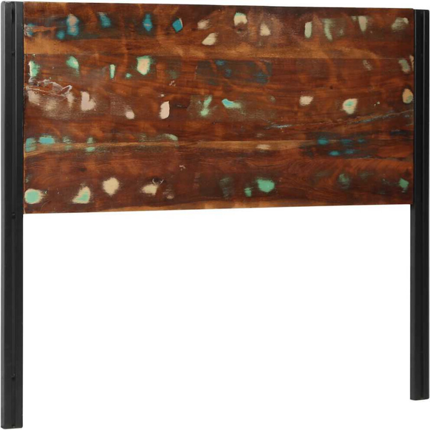 sengegavl 120 cm gjenvunnet heltre og jern