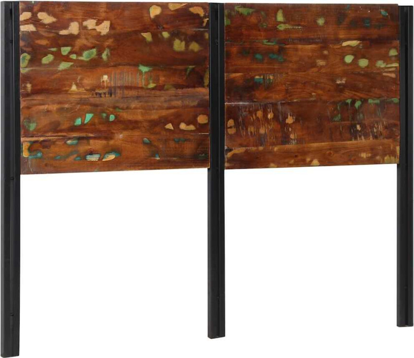 sengegavl 140 cm gjenvunnet heltre og jern