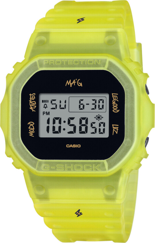 G-Shock J Balvin Edition DWE-5600JB-1A9ER - Digital - Grønn Gul - Herreklokker - Resin - Mineral