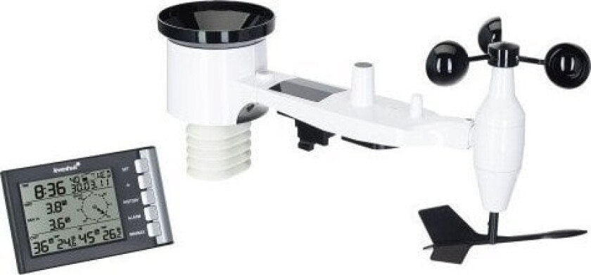 Funksjoner: Klokke, Kalender, Vekkerklokke, Termometer, Hygrometer, Vindmåler/Vindsensor, Regnmåler Og Duggpunktmåling. 5 I 1 Trådløs Sensor Inkluder