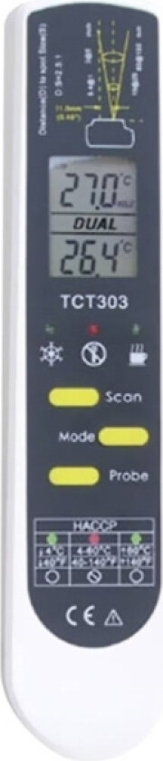 Tfa Dostmann 31.1119.K Infrarødt Termometer Kalibreret (Iso) -55 - +250 °C Overholder Haccp (Fødevaresikkerhed)