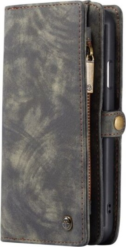 iPhone 11 Pro CASEME Split Leather Wallet Detachable Phone Case Grey