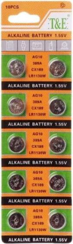 Alkalisk Knappcellbatteri AG 0/ LR521 / V379 Storpack Silver