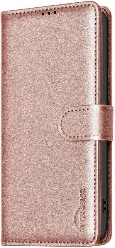 Samsung Galaxy A26 (5G) BINFEN Kunstskinn Flip Deksel m. RFID Blokkering - Rose Gold