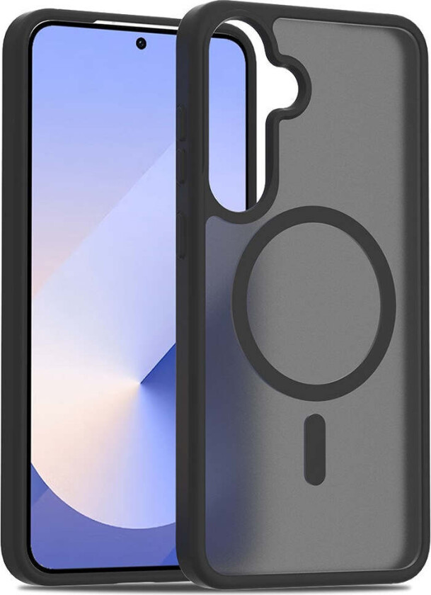 Samsung Galaxy S24 / S25 Matt Hybrid Deksel - MagSafe Kompatibel - Svart / Gjennomsiktig
