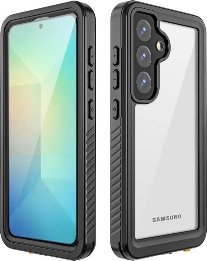 Samsung Galaxy S25 Redpepper IP68-Sertifisert Vanntett Deksel - Svart / Gjennomsiktig