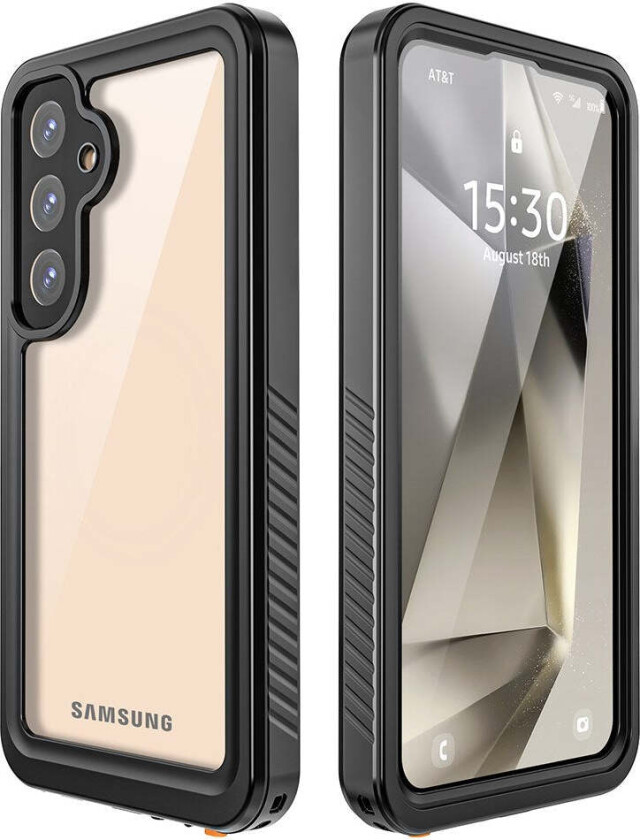 Samsung Galaxy S25+ (Plus) Redpepper IP68-Sertifisert Vanntett Deksel - Svart / Gjennomsiktig