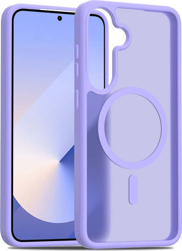 Samsung Galaxy S24+ (Plus) / S25+ (Plus) Matt Hybrid Deksel - MagSafe Kompatibel - Lilla / Gjennomsiktig