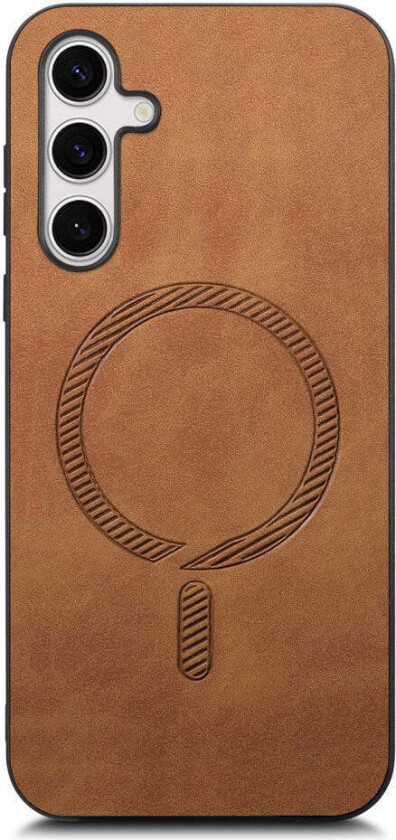 Samsung Galaxy S25 Kunst Skinn Deksel - MagSafe Kompatibel - Brun